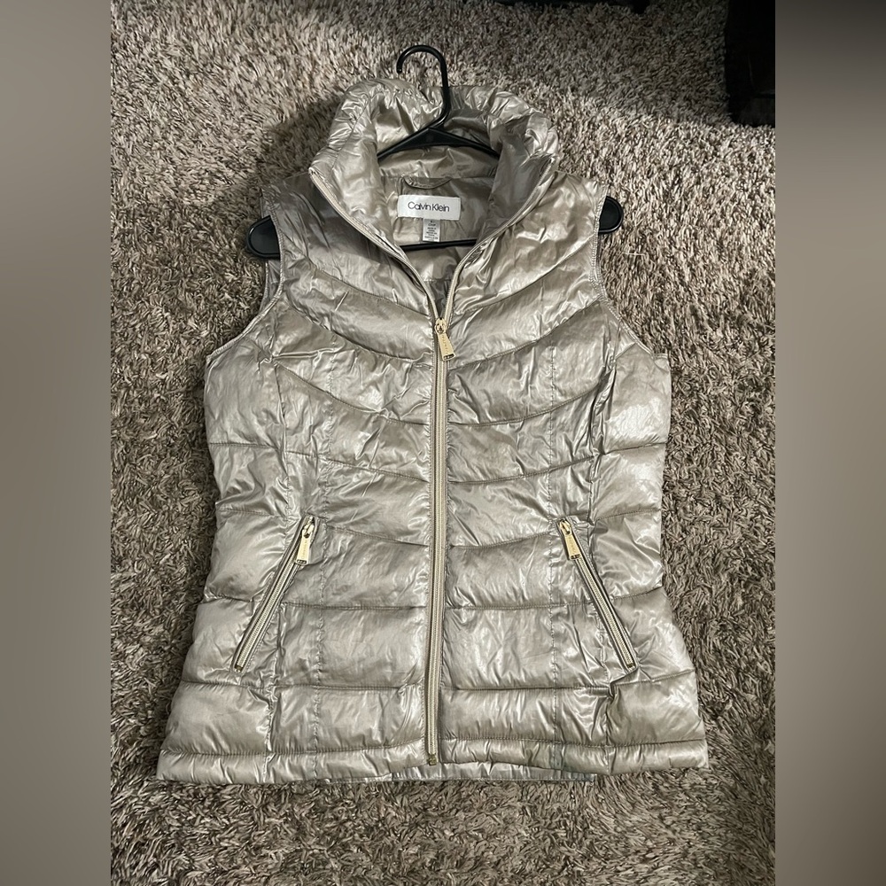 Calvin Klein Metallic Silver Vest